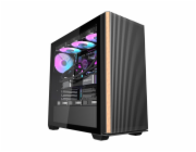 Počítačová skříň Darkflash DS900WS (černá) + 4 ventilátory