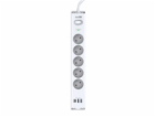 WG - Přepěťová ochrana 5 slotů + 2x USB-A + 1x USB-C, kab...