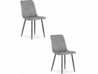 Leobert Židle LAVA - světle šedý samet x 2
