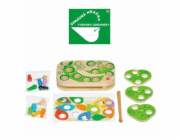 Hračka Lucy & Leo 261 Chytání housenek – dřevěná motorická stolní hra s magnety
