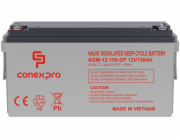 Baterie Conexpro AGM-12-150-DP VRLA AGM 12V/150Ah, M8, Deep cycle, živ. 10 let 