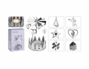 Zvonění andělské 13x8 cm stříbrné