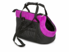 Hobbydog Taška R3 ČERNÁ S RŮŽOVÝM ŠÁLEM (NUBUK)