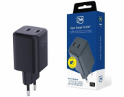 3mk síťová nabíječka - Hyper Charger PD 45W, černá