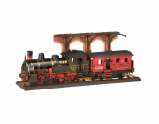 RoboTime 3D dřevěná skládačka Vintage parní lokomotiva