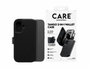 CARE by PanzerGlass Tango - Pouzdro s klopou pro mobilní telefon - kompatibilita s MagSafe - veganská kuže - cerná - pro Apple iPhone 17