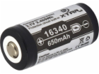 Battery 16340/R-CR123 3,7V Li-ion 650 mAh with protection