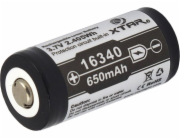 Battery 16340/R-CR123 3,7V Li-ion 650 mAh with protection