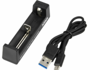 Nabíječka pro válcové Li-ion baterie USB-C – 1 kanál