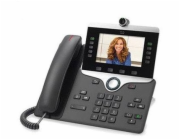 Cisco IP Phone 8865 - IP video telefon - s digitální fotoaparát, rozhraní Bluetooth - SIP, SDP - 5 rádku - uhel - repasovaný