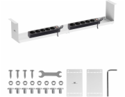 Kompaktní organizér kabelů Maclean pod stůl, max. zatížení 5 kg, bílý, MC-107 W