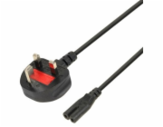iBOX Euro 2-PIN napájecí kabel Audio-RTV VDE 1,8 m UK zástrčka