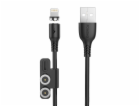 Foneng X62 Magnetický kabel 3v1 z USB na USB-C / Lightnin...