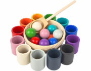 Hračka 2Kids Toys Duhové kuličky a kalíšky 12 barev