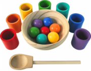 Hračka 2Kids Toys Duhové kuličky a kalíšky 7 barev
