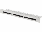 Lanberg Patch panel 24 portů 1U 19" Cat.6A UTP s organizé...