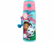Kids Euroswan Hliníková láhev s uchem 600ml Cat House Gabi. Gabbyin domeček pro panenky GD00010 Dětská láhev na vodu Euroswan