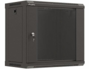 Lanberg 19" černá závěsná skříňka s dvířky, 540x350, černá (rozložené balení)