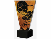 Victoria Sport Monochromatická skleněná trofej na mramorovém podstavci - FOTBALOVÁ KOPAC
