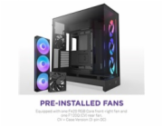NZXT skříň H9 Flow RGB dvoukomorová ATX / 1x140 RGB mm / 1x 120mm RGB fan / prosklená / černá