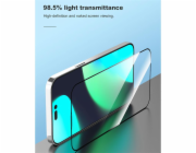 Deví ochranné sklo Van Series Anti-Static pro iPhone 15 Pro - Black Frame