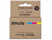 Actis KC-576 Inkoustová náplň do tiskárny Canon, náhrada za Canon CL-576XL; Supreme; 15 ml; barva: modrá, žlutá, červená