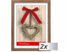 1x2 ZEP fotorámeček hnědý 15x20 plastový rám M483B