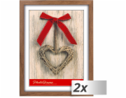 1x2 ZEP fotorámeček hnědý 15x20 plastový rám M483B