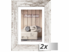 2x1 ZEP Nelson 6 weiß/br.  20x30 Holz Bilderrahmen       ...