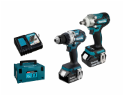 Makita DLX2533TJ Akku-Kombo-Kit DDF489 + DTW300 + 2x5Ah + Makpac
