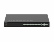 NETGEAR M4350 Series M4350-24F4X - Prepínac - L3 - rízený - 24 x 1/2.5 Gigabit SFP + 4 x combo 10 Gigabit SFP+ - proudení vzduchu zpredu dozadu - Lze montovat do rozvadece - pro NETGEAR AGM731F; ProSa