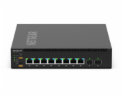 NETGEAR M4350-8M2V - Prepínac - L3 - rízený - 8 x 2.5GBase-T (PoE ++) + 2 x 25 Gigabit SFP28 (uplink) - proudení vzduchu zpredu dozadu - desktop, Lze montovat do rozvadece - PoE++ (551 W)
