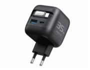 Havit UC250 A-EU - Cestovní nabíječka GaN s výsuvným kabelem (černá)