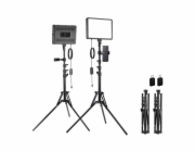 Neewer BP300 studio set dvě LED světla + stativy + držáky na telefony