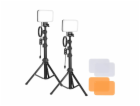 Neewer BP66 studio set dvě LED lampy + filtry + stativy