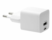 dbramante1928 re-charge - Síťový adaptér - 25 Watt - 2 výstupní konektory (24 pin USB-C, USB) - bílá - Evropa