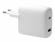 dbramante1928 re-charge - Sítový adaptér - 65 Watt - 2 výstupní konektory (24 pin USB-C, USB) - bílá - Evropa