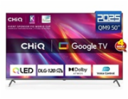 CHiQ U50QST TV 50", UHD, QLED, ultratenká, Google TV, DLG 120 Hz, Dolby Audio, Frameless, metalická