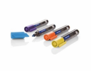 Popisovač Magnetoplan barvy sada  Pro, světle modrá, fialová, žlutá, oranžová