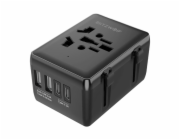 Blitzwolf BW-TA1 Cestovní adaptér 4 v 1 2xUSB + C + PD 20W