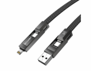 Blitzwolf BW-HDC7 4 v 1 USB+C+Hromosvod 240W 1,2 m (černý)