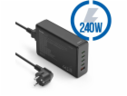 HAMA GaN, Rýchlonabíjačka, 4x USB-C PD/QC 240W