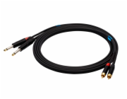 SSQ RCAJM1 SS-1427 Kabel 2x RCA - 2x Jack Mono 6,3 mm 1 m Černá
