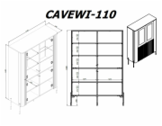 Cama VERA 471011 skřínka do obývacího pokoje Úložná skříňka