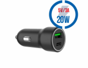 GEMBIRD Car Charger, Nabíjačka USB/USB-C, 20W