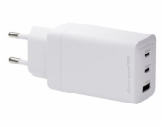 dbramante1928 re-charge - Síťový adaptér - 65 Watt - 3 výstupní konektory (2 x USB-C, USB) - bílá
