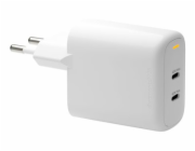 dbramante1928 re-charge - Síťový adaptér - 45 Watt - PD, QC - 2 výstupní konektory (24 pin USB-C) - bílá - Evropa