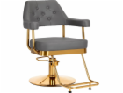 Activeshop Gabbiano kadeřnické křeslo Granada zlato šedá