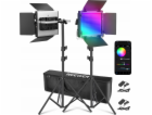 Neewer Sada studiového osvětlení 2x světlo do stodoly RGB...