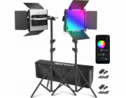 Neewer Sada studiového osvětlení 2x světlo do stodoly RGB 50w 3200-5600k + 2x stativ / RGB 660pro II